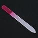 SODIAL(R) 5.5 Inch Crystal Glass Nail File Double Work Sides Durable Case for Natural and Acrylic Nails--Pink
