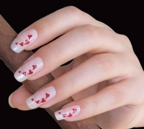Nail Stencils by Glamstripes - String of Hearts