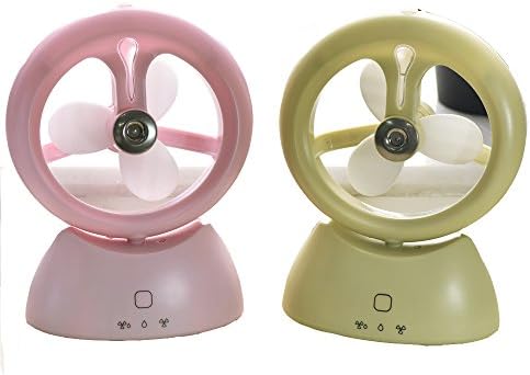 AWLLY USB Versatile Fan Portable Rechargeable Low Noise Sprayer Humidifier Desktop Fan 3 Modes 38Ml Bottle Pink,Blue,White