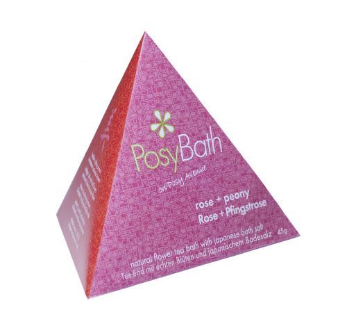 Teaposy Teebad "Rose & Pfingstrose", der Teebeutel zum Baden mit echtem japanischem Badesalz, 1er Pack (1 x 45 g)