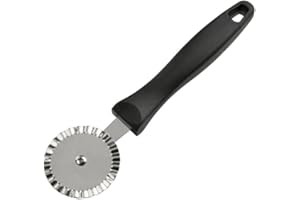 FMPROFESSIONAL FM Professional 21721 Coupe pate cannelé, ustensile patisserie, coupe ravioli, rouleau pate a sucre, roulette de pâtisserie, rouleau à patisserie, Acier inoxydable, Plastique, 20,6 x 5,4 cm