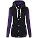 Produktbild Staresen Damen Herbst Winter Langarm Kapuzensweatshirtjacke mit Kapuze Warmer Baseball Kapuzenshirt der Frauen Winter Sweatshirt Mantel Mantel Damen Jacke Outwear mit Kapuze