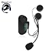 Produktbild UKSoku T-COM VB Motorrad Bluetooth Intercom Helm Headset Gegensprechanlage Kopfhörer Unterstützung bis zu 3 Reiter FM-Radio 800 Meter Wechselsprechanlage Entfernung für Motorradhelm Skihelm Eislaufen