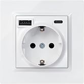 Simon 10 Schuko Plug + 2 USB A+C 250V 16A White | USB charging 10.5W. Includes frame, lid and mechanism.