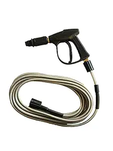 CAZAR 8m Car Washing Hose Pipe (Size M22 Connector) with 15 MPA High Pressure Washer Spray Gun with Adjustable Nosel (Black) Compatible with JPT, StarQ, Ballorex, Vantro, Btali, Gaocheng, Aimex