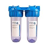 wasserfilter 9 3/4 ✅ Durchflussmenge: bis 5.000 l/h / Betriebsdruck: max. kurzfristig bis 6 bar. Maße: 270 x 125 x 310 mm (LxBxH). Leergewicht: 1,65 kg