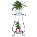Produktbild YVSoo Blumenregal 2 Etagen Metall Blumenständer Blumentreppe Dekorativ für Haus/Garten/Terrasse-Schwarz