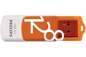 Philips Vivid Édition Super Speed clé USB 3.0 128 Go avec Capuchon pivotant pour PC, Ordinateur Portable, Stockage de données informatiques, Vitesse de Lecture jusqu'à 100 Mo/s