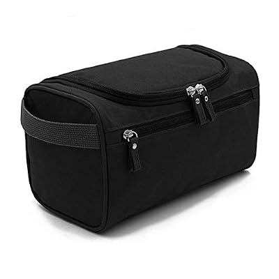 AOBETAK Trousse de Toilette Homme,AOBETAK Grande Sac de Makeup Toilette Imperméable Suspendue,Trousse de Maquillage pour Voyage pour Garcon Femme Hommes,noir