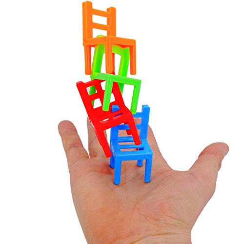 German Trendseller® – Stühle Stapeln – Geschicklichkeitsspiel ┃ Knobelspiel ┃ Balancieren ┃ Klassiker ┃ Geduldspiel - 5