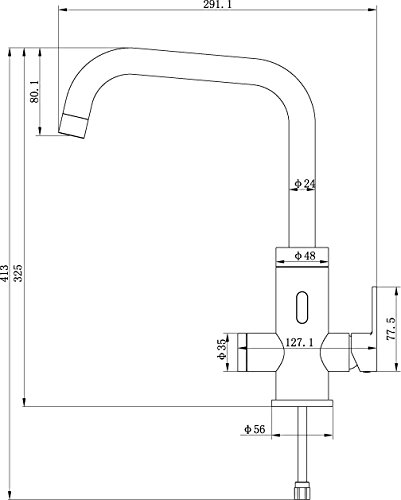 Einhandmischer Flash für Küchenspüle mit Sensor-Funktion | Chrom | Wasserhahn | Spüle | Küchenarmatur - 3