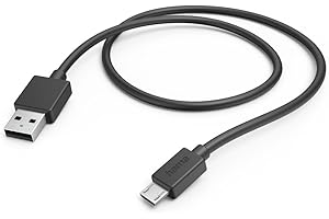 Hama Kabel USB A wtyk - mikro USB wtyk do ładowania i synchronizacji (2.4 A, 5V, 480 Mbit/s, 1m) czarny