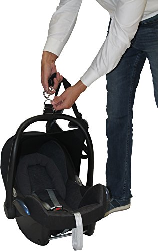 Original DOOKY CARRIER Click n Go ** Der Tragegurt für Babyschalen aller Marken ** ( SCHWARZ ) - 3
