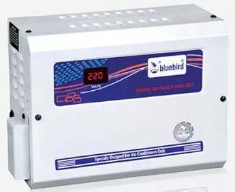 Bluebird Digital Voltage Stabilizer 4kVA 150-270V Copper Wounded for 1 and 1.5 Ton AC