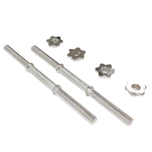 Kurzhantel Set 2er (Paar) 20 kg / 30 kg / 40 kg Hantelset gerändelte Chrom-Stangen mit Sternverschlüssen mit Kunststoffüberzug - 3