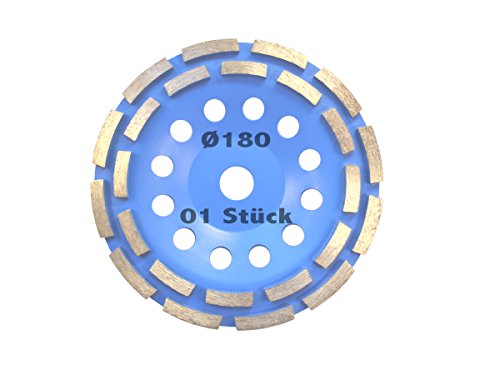 Diamant Schleiftopf Durchmesser 180 mm für Betonschleifer, Winkelschleifer Topfscheibe Schleifteller Schleifscheibe