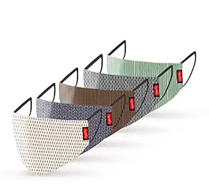 ANGARIKA's Eco-friendly Fashion Cover for MEN. (Pack of 5) Washable & Reusable Printed Cotton Fabric with Melt Blown Filter.