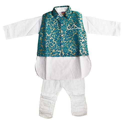 MS Creation Baby Khadi Style Ethnic Wear Kids Cotton Kurta Pyjama Product Daily Use New Born Baby Product Gift Item (3-4 Year)