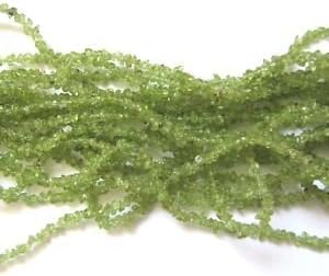 Pretty Pebbles Beads - 36" Strand Peridot Chip Beads 3mm - 4mm
