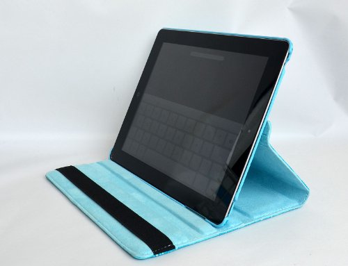 inShang Hülle für Apple iPad 2 iPad 3 iPad 4, Edles PU Leder Tasche Hülle Skins Etui Schutzhülle Ständer Smart Case Cover für Tablet iPad, Super Automatische Einschlaf-/Aufwach funktion, 360 Grad rotierende Schutzhülle mit Standfunktion + inShang Logo hochwertigen Stylus Eingabestift Stift - 6