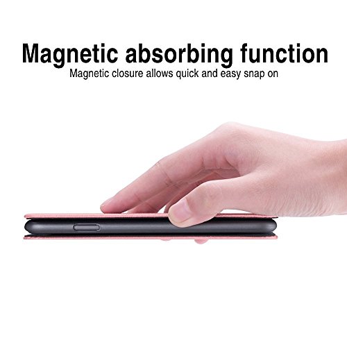 Apple iphone 7 Plus PU Ledertasche Flip Slim Smart case cover mit Karte Steckplatz (iphone 7 Plus 5,5″, Rose Gold) - 4