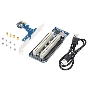 Docooler PCI-E to PCI Riser Adapter Card Dual PCI Slot Expansion Card Converter Card Controller Connector Support External Capture Card