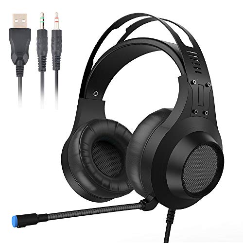 Preisvergleich Produktbild GIARIDE Gaming Headset Surround-Stereo-Gaming-Kopfhörer mit weichen, atmungsaktiven Ohrenschützern, mit Noise Cancelling, Mikrofon für Xbox One, PS4, Nintendo-Switch, PC-Mac-Computerspielen