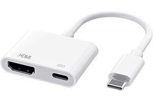 HUAREW Adattatore da USB C a HDMI, Adattatore da Tipo C a HDMI 4K Convertitore Schermo per Sincronizzazione Audio e Video Compatibile con iPhone 15, iPad, MacBook Pro/Air, Samsung Galaxy S24, XPS ecc
