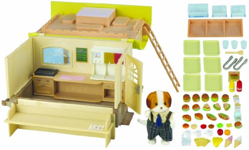 Imagen 3 de Sylvanian Families 2786 - Puesto de hamburguesas y papá perrito [Importado de Alemania]