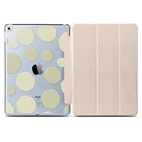 iPad Air 2 Hülle, ULAK Ultra Dünn [Gemusterten Design] Wickelfalz Ledertasche mit Lichtdurchlässig Rückseite Abdeckung Schutzhülle für Apple iPad Air 2 / iPad 6 / Auto aufwachen / Schlaf Funktion (Champagne Gold) - 3