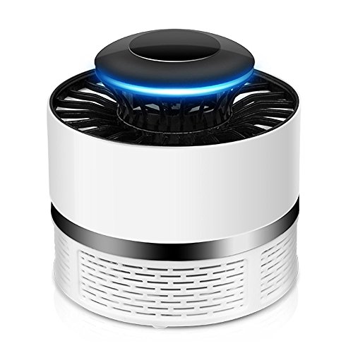 ETRONG Bug Zapper, Electronic Mosquito Killer Insect Killer Trap con luz Ultravioleta y Ventilador, sin Consumo de energía de radiación Baja para Interiores, Exteriores, hogar (White) (4)