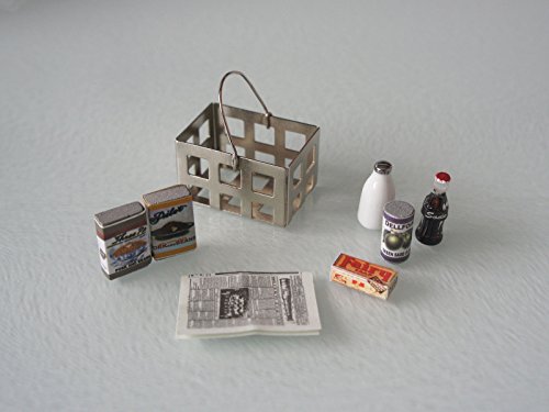 Fairy/Hobbit Home Delivery Shopping Basket Full Of Groceries 1:12 Scale