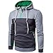 Produktbild Oliviavan,Mode Patchwork Langarm Herren Pullover Mantel Stehkragen Pullover Outwear Wintermantel Winterjacke Sweatshirt Sportbekleidung Hooded Outwear