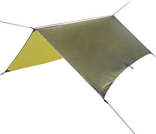 LocoTime 10x10 ft Perfect Rain Fly, Portable Lightweight Foldable Waterproof Rain Tarp Tent for Beach, Picnic, Camping, Fishing, Hiking, Traveling