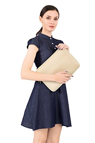 MOSISO Wasserresistente Lycra Laptop Hülsen Beutel Abdeckung für 13-13.3 Zoll MacBook Pro, MacBook Air, Notebook mit kleinem Kasten Fall, Aprikose - 7
