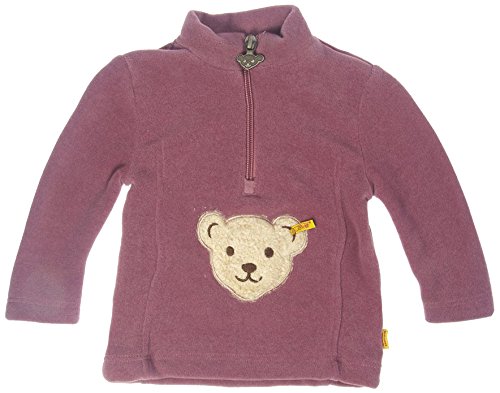 Steiff Baby Girls Fleecepullover 1/1 Arm Banded Collar Long Sleeve Jumper, Purple (dusky Orchid Purple 7982), 0-3 Months (Manufacturer size: 62)