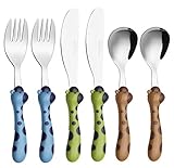  EXZACT - 6 pieza para niños cubertería - 2 x cena cuchillo, 2 x cena tenedor, 2 x cena cuchar