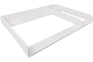 Puckdaddy – Cambiador XXL Kimi, Compatible con la Cómoda Hemnes de IKEA – 108 x 80 x 10 cm de Madera Blanca – Tablero Prémium con Divisor y Material de Montaje para Pared