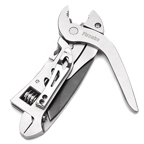 ELEGIANT 5 in 1 Multifunktionswerkzeug Wrench Schraubendreher Zange Messer Set Multi-functional Schraubenschlüssel Wrench Jaw Screwdriver Pliers Knife Tools, ideal für Leben Outdoor usw - 5