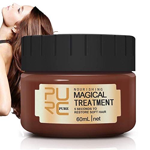 Magical Treatment Hair Mask, Advanced Molecular Hair Roots Treatment Hair Conditioner, 5 Seconds to Restore Softer Hair Professional for Damaged, Dry Hair 60ml