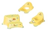 3er Set Z Winnie Pooh gelb WC Aufsatz + Kindertopf + Hocker zweistufig Toilettentrainer