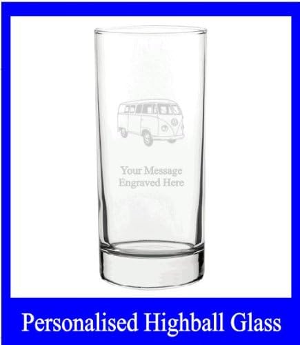 CAMPER VAN HIGH BALL TALL LONG GLASS HB11 IN SILK LINED GIFT BOX
