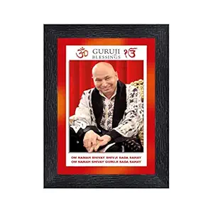 PnF Guruji Religious Wood Photo Frames with Acrylic Sheet (Glass) for Worship/Pooja(photoframe,Multicolour,8x6inch)-20454