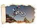 Produktbild 3D Wandtattoo Sport Radfahren Radfahrer Fahrrad Sportart Radsport BMX Downhill Mountainbiking Sprung Tapete Wand Aufkleber Wanddurchbruch sticker selbstklebend Wandbild Wandsticker Wohnzimmer 11P1002, Wandbild Größe F:ca. 162cmx97cm
