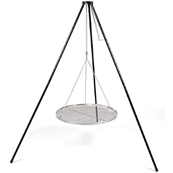 Grillplanet Dreibein Gestell Für Gulaschkessel & Schwenkgrill – Ca. 130 Cm Hoch, Mit Kettenhöhenverstellung & Teleskopbeinen