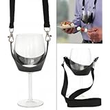 Kyz Kuv Tragbare Wein-Glas-Halter-Streifen-Geburtstags-Party Wein-Halter