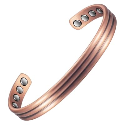 MagCopper Copper Bangle Ring Set for Women or Men Jewelry Gift
