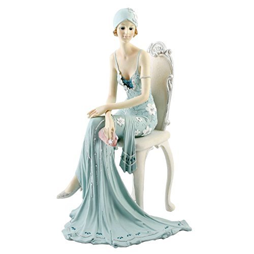 Art Deco Broadway Belles Lady Figurine. Blue Teal Colour #79 by Broadway Belle