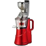 Exprimidor autónomo profesional de exprimido lento (Rojo aspecto metalizado)