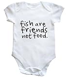 HippoWarehouse fish are friends not food baby vest boys girls